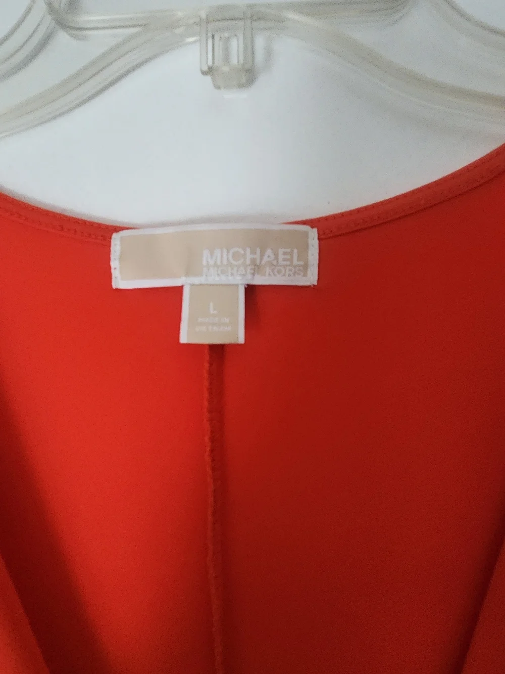 Michael Kors Sleeveless V-Neck Orange Maxi Dress